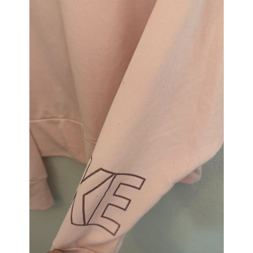 Nike Get Fit Fleece Crew Dri-Fit Echo Pink Women Cropped Sweatshirt M BV5059-682 - Picture 5 of 11